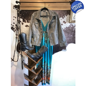 Bailey Blue Boho Dress