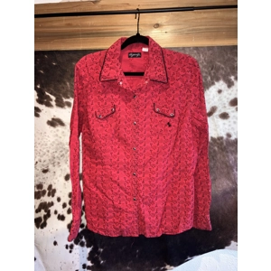 Cowgirl Up Red Eyelet Western Shirt