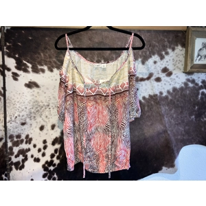 Cato Multi Color Animal Print Top