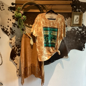 Western Fringe Skirt