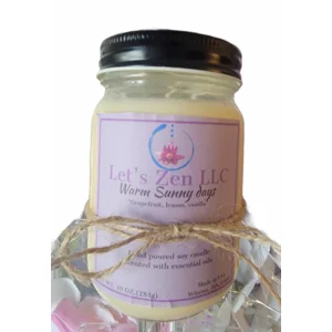 Warm sunny days luxury candle