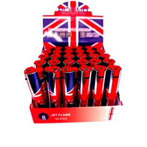 Union Jack Refillable Windproof / Turbo Jet Lighters