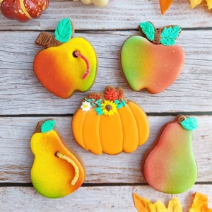 Fall Fruit-Shaped Cookies