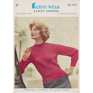 BAIRNS813 - LADY'S JUMPER IN 4 PLY - PDF KNITTING PATTERN