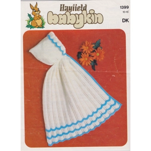HAYFIELD1399 - BABY HOODED SHAWL KNITTING PATTERN PDF
