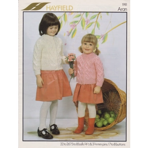 HAYFIELD1981 - GIRL'S ARAN JACKET KNITTING PATTERN PDF