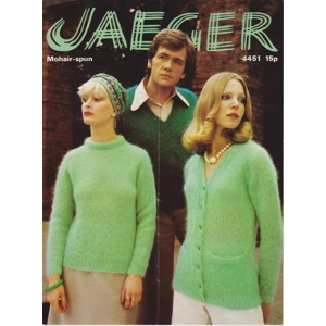 JAEGER4451 - UNISEX SWEATERS AND CARDIGAN IN MOHAIR - PDF KNITTING PATTERN