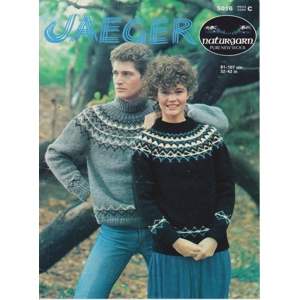 JAEGER5016 - UNISEX SWEATERS IN NORDIC DESIGN IN NATURGARN - PDF KNITTING PATTERN