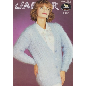 JAEGER5350 - WOMAN'S LACY DESIGN V-NECK CARDIGAN IN MOHAIR - PDF KNITTING PATTERN