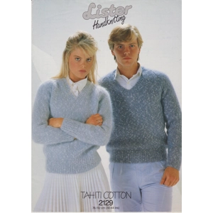 LISTER2129 - UNISEX V NECK SWEATER - PDF KNITTING PATTERN