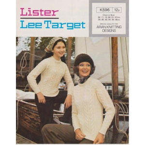 LISTERK596 - WOMAN AND GIRL'S ARAN WEIGHT CABLE SWEATER - PDF KNITTING PATTERN