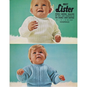 LISTERN937 - INFANT SWEATER KNITTING PATTERN PDF