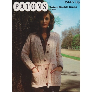 PATONS2445 - WOMAN'S CABLE JACKET IN DK - PDF KNITTING PATTERN