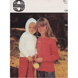 SIRDAR4251 - CHILD'S HOODED JACKET AND CARDIGAN PDF KNITTING PATTERN