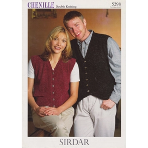 SIRDAR5298 - ADULT DK WAISTCOAT - PDF KNITTING PATTERN