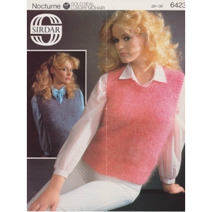 SIRDAR6423 - WOMAN'S SLIPOVER IN MOHAIR - PDF KNITTING PATTERN