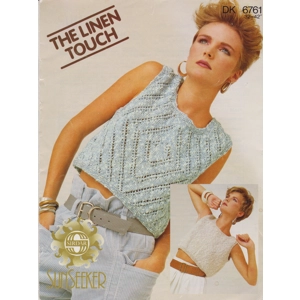 SIRDAR6761 - WOMAN'S CROPPED SLEEVELESS TOPS IN DK - PDF KNITTING PATTERN