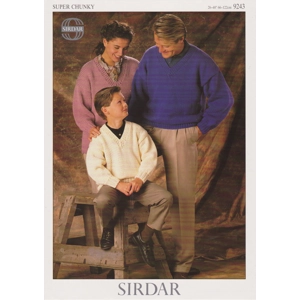SIRDAR9243 - FAMILY SWEATER IN SUPER CHUNKY - PDF KNITTING PATTERN