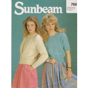 SUNBEAM766 - WOMAN'S LACY PATTERN TOP AND CARDIGAN IN DK - PDF KNITTING PATTERN