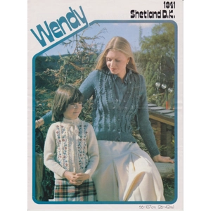WENDY1841 - WOMAN'S AND GIRL'S  CARDIGANS IN DK - PDF KNITTING PATTERN