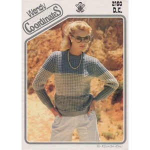 WENDY2160 - WOMAN'S TEXTURED PATTERN SWEATER IN DK - PDF KNITTING PATTERN