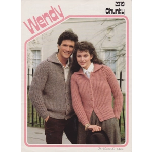 WENDY2319 - UNISEX CHUNKY JACKET - PDF KNITTING PATTERN