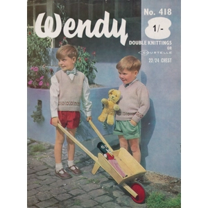 WENDY418 - BOY'S V-NECK SWEATER AND TANK TOP IN DOUBLE KNITTING - PDF KNITTING PATTERN