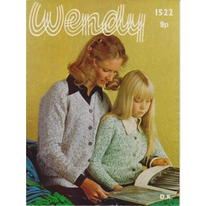 WENDYI522 - WOMAN AND GIRL'S V-NECK CARDIGAN IN DK - PDF KNITTING PATTERN