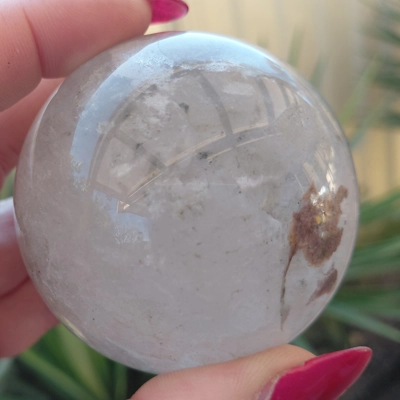Garden quartz sphere