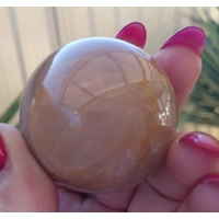 Peach moonstone sphere