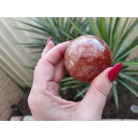 Fire quartz sphere