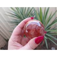Fire quartz sphere