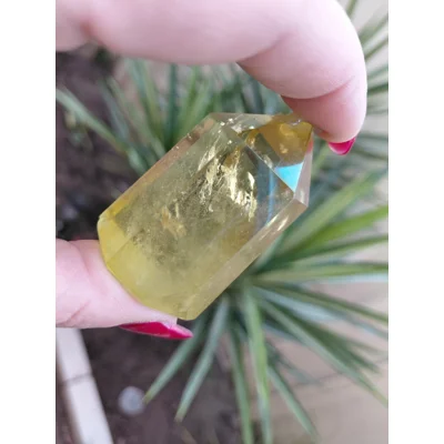 Aura yellow quartz