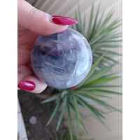 Rainbow flourite sphere