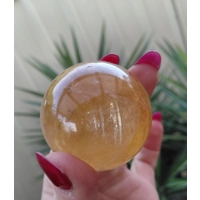 Optical Honey Calcite Sphere