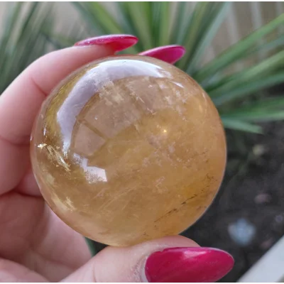 Optical Honey Calcite Sphere