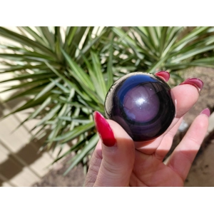 Rainbow Obsidian sphere