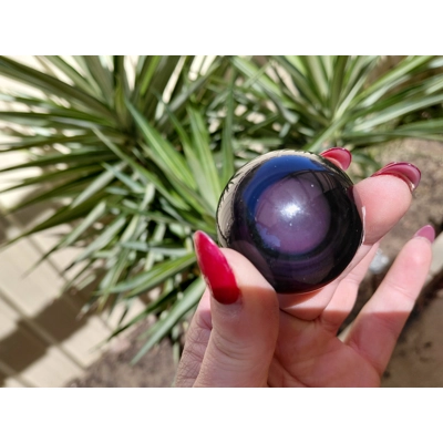 Rainbow Obsidian sphere