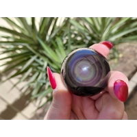 Rainbow Obsidian sphere