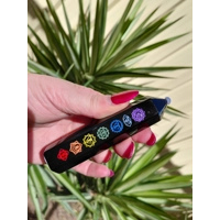 Obsidian seven chakra generator