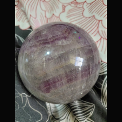 Large rainbow flourite sphere