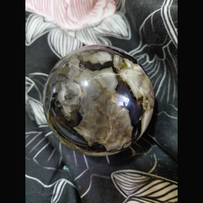 Volcano agate sphere