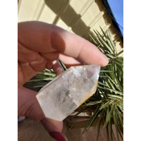 Clear quartz with golden healer generator