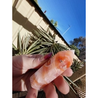 Carnelian with quartz generator