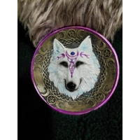 White wolf incence dish