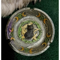 Black cat resin dish