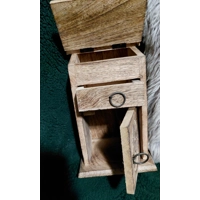 Wooden triquetta witch herb apothecary chest