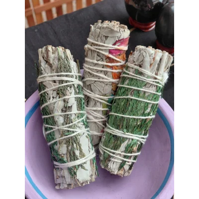 Sage Stick with Pine Fir Leaf – Energy Cleansing & Protect..