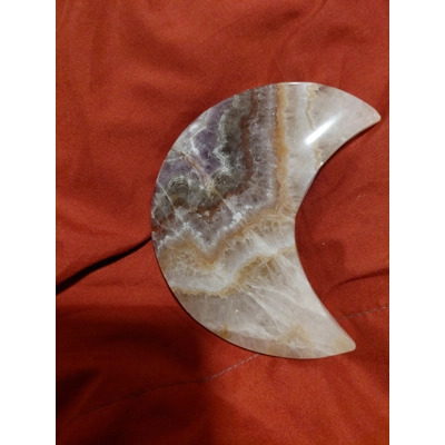 Amethyst agate moon on stand