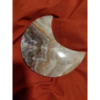 Amethyst agate moon on stand